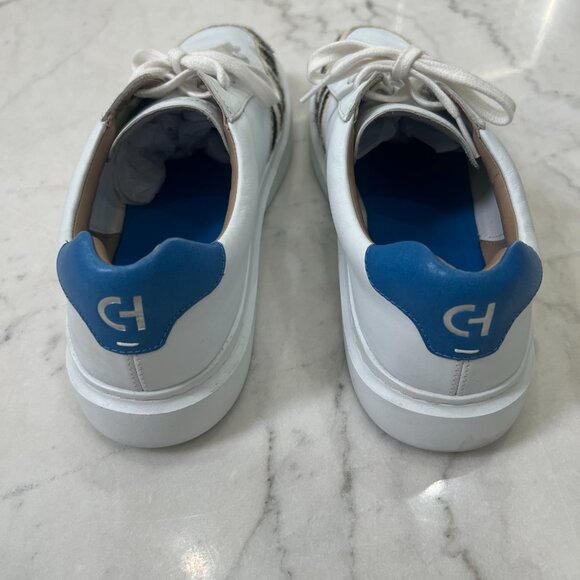 $190 Cole Haan GrandSeries Leather Sneakers White Zebra Haircalf Women’s 10B - Picture 5 of 9
